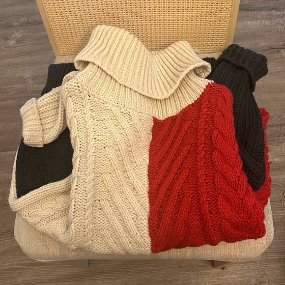 G-Star Sweaters - 🧶🐑G-Star Raw Wool Knit Thick Colorblock Cowl Neck Sweater